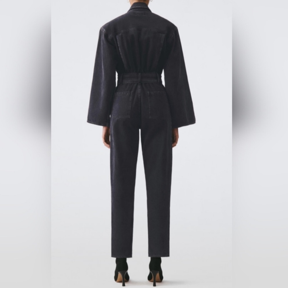 Agolde Tatum Long Sleeve Black Jumpsuit - Picture 3 of 10